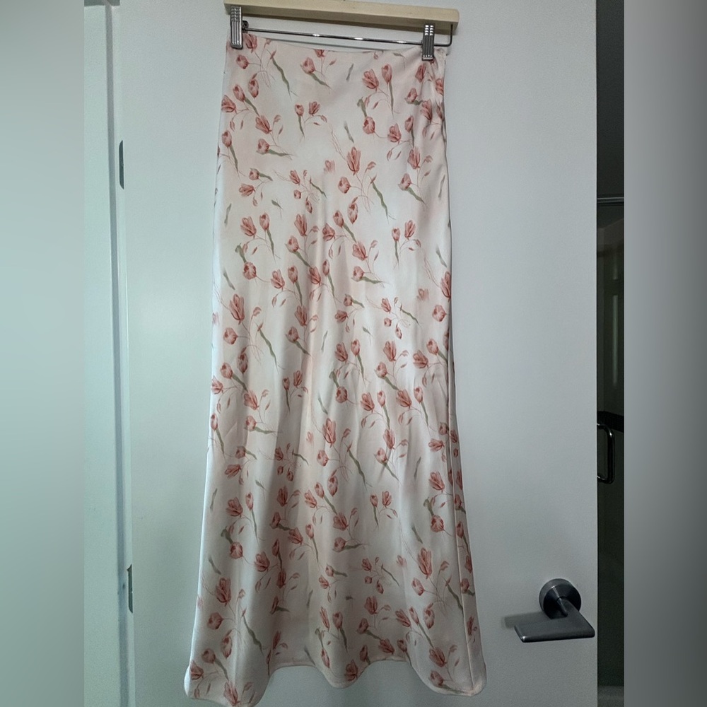 Bailey Rose satin maxi skirt